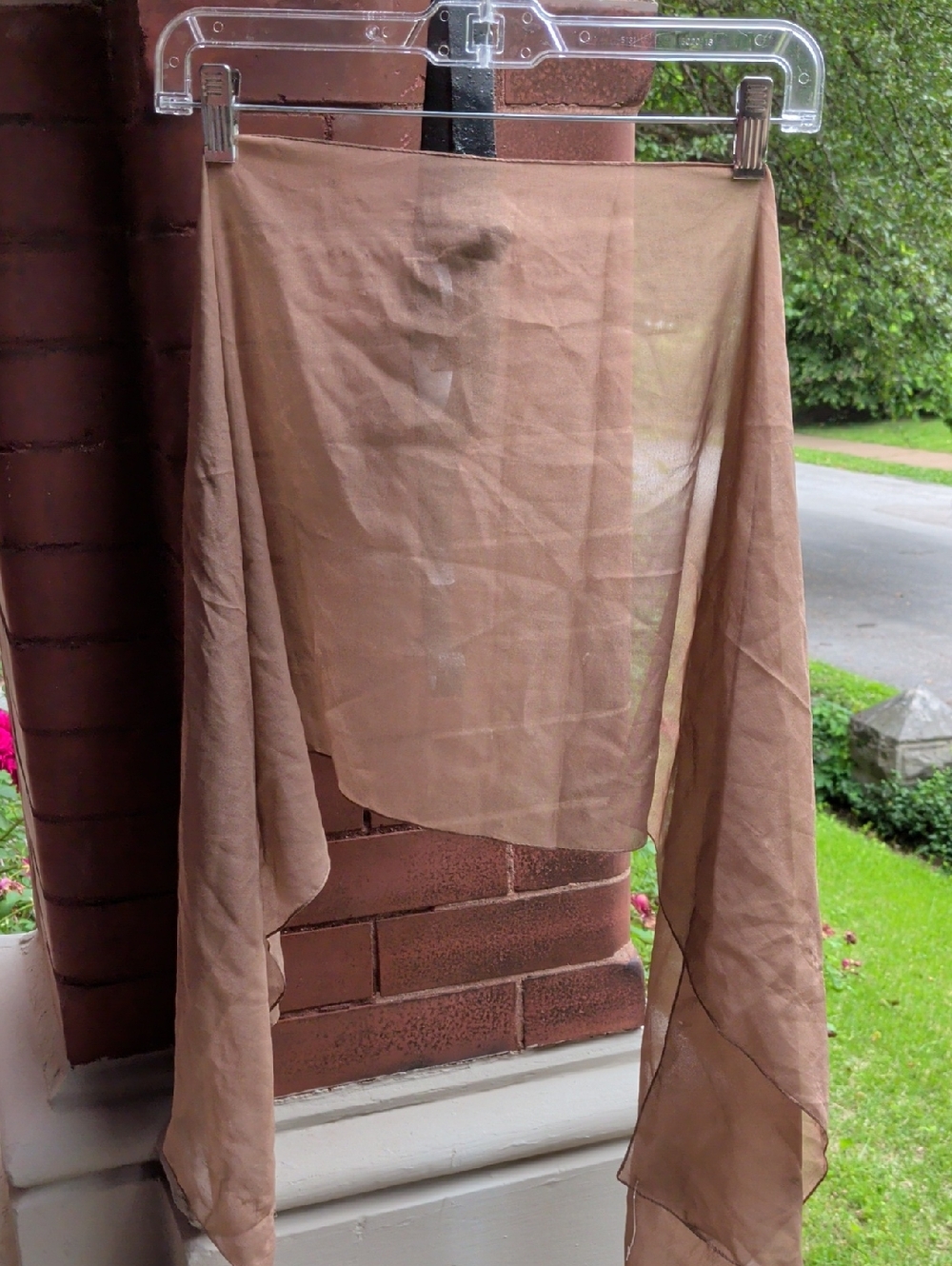 tba Brown Sheer Lightweight Scarf Wrap